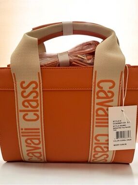Cavalli Class Serafina Large Top Handle Tote Coral Haze